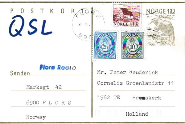 QSL Floro Radio, Norway