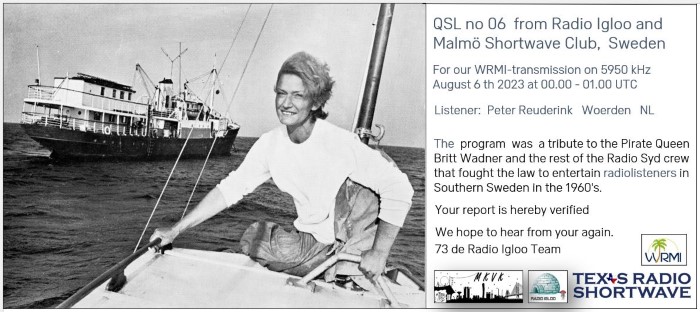 QSL Radio Igloo via WRMI