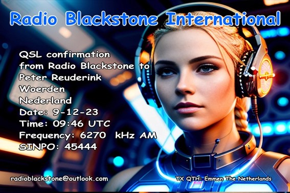 QSL Free Radio Blackstone International