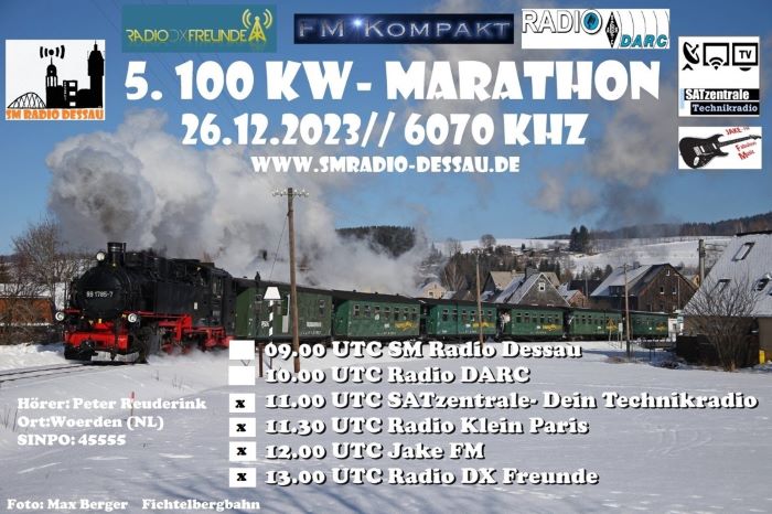 QSL for SM Radio Dessau and friends on 6070 kHz