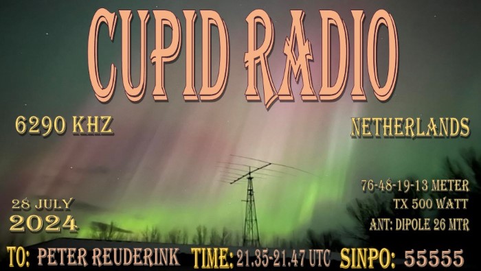 QSL Cupid Radio 6290 kHz