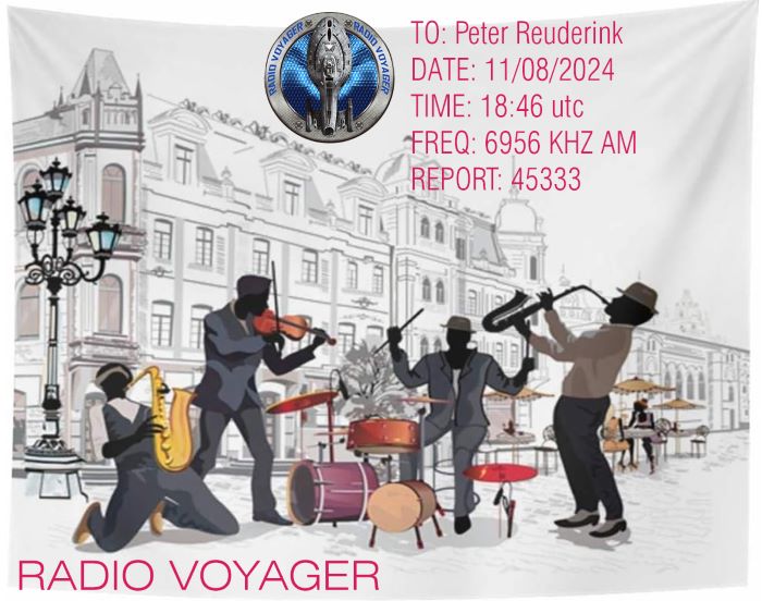 QSL Radio Voyager a Free Radio with Jazz music