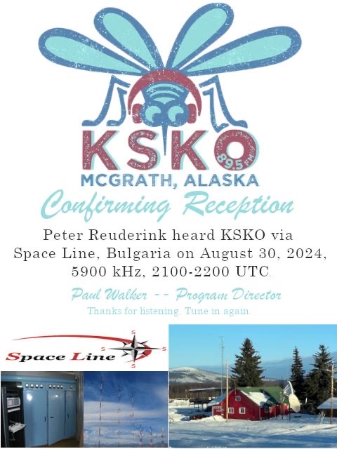 QSL KSKO Alaska via Kostinbrod Bulgaria